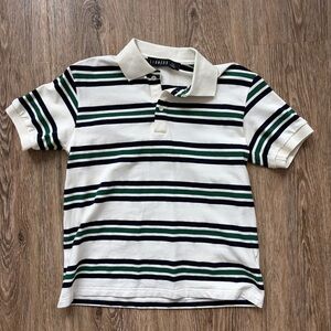 Lioness Striped Polo Shirt - Cream, Green, and blue